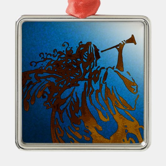 クリスマスの天使のオーナメント メタルオーナメント (正面)