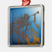 クリスマスの天使のオーナメント メタルオーナメント (左)