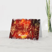 クリスマスの天使のトランペットを吹くこと"素晴らしく嬉しい知らせ" シーズンカード (正面)