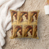 クリスマスの天使のフレスコ画のクッション クッション (ブランケット)