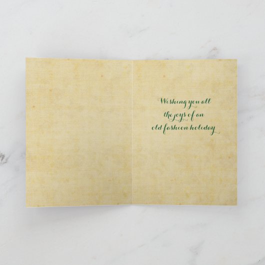 クリスマスの天使のヴィンテージカード シーズンカード (内部)