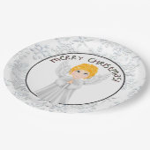 クリスマスの天使の休日の紙皿 ペーパープレート (アングル)