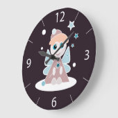 クリスマスの天使の壁時計 ラージ壁時計 (傾斜)