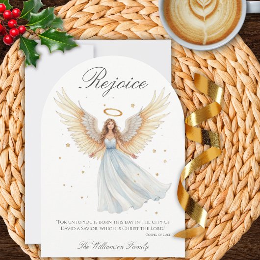 クリスマスの天使の聖書の節のクリスマスカード 招待状
