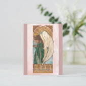 クリスマスの天使の郵便はがき シーズンポストカード (スタンド正面)