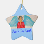 クリスマスの天使オーナメント セラミックオーナメント (左)