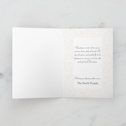 クリスマスの天使カード シーズンカード (内部)