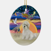 クリスマスの天使 コトン・ド・テュレア セラミックオーナメント (右)
