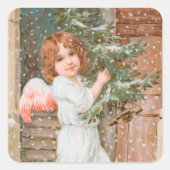 クリスマスの天使 スクエアシール (正面)