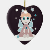 クリスマスの天使 セラミックオーナメント (右)