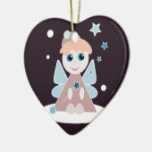 クリスマスの天使 セラミックオーナメント (左)