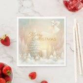 クリスマスの天使 ファンタジー 雪景色 スタンダードランチョンナプキン (インサイチュ)