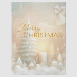 クリスマスの天使 ファンタジー 雪景色 薄葉紙