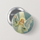 クリスマスの天使 缶バッジ (正面&裏面)