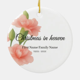 クリスマスの天国のメモリアルオーナメントの花 セラミックオーナメント
