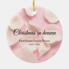 クリスマスの天国メモリアルオーナメントローズペタル セラミックオーナメント