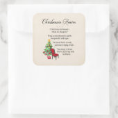 クリスマスの天国，空の椅子，損失，悲しみ スクエアシール (バッグ)