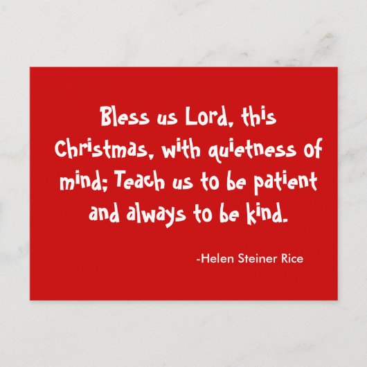 クリスマスの天恵の郵便はがき シーズンポストカード (正面)