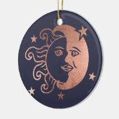 クリスマスの太陽は月のオーナメントを愛します セラミックオーナメント (左)