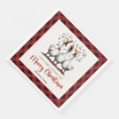 クリスマスの奇想天外なお馬鹿なガチョウ 遊び心のあるナプキン (コーナー)