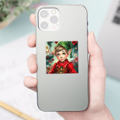 クリスマスの奇想天外なキャラクターエルフ シール (スマートフォン)