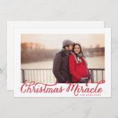 クリスマスの奇跡の写真カード シーズンカード (正面/裏面)