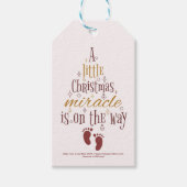 クリスマスの奇跡の妊娠の発表 ギフトタグ (正面)