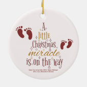 クリスマスの奇跡の妊娠の発表 セラミックオーナメント (裏面)