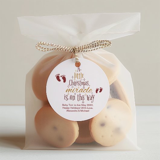 クリスマスの奇跡の妊娠の発表 ラウンドシール