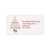 クリスマスの奇跡の妊娠の発表 ラベル (正面)