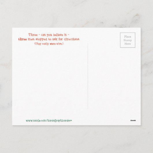 クリスマスの奇跡 シーズンポストカード (裏面)