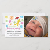 クリスマスの奇跡-幼年期の蟹座のリボン シーズンカード (正面)