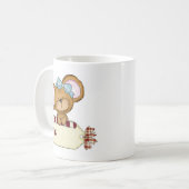 クリスマスの女の子のマウス コーヒーマグカップ (正面左)