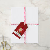 クリスマスの女の子の漫画のギフトラベル ギフトタグ (より糸付き)