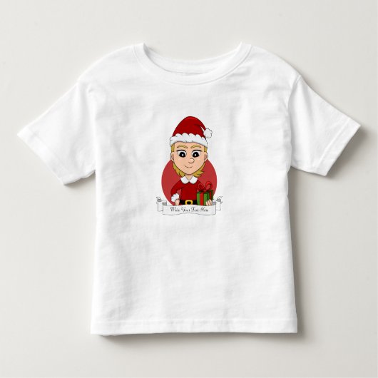 クリスマスの女の子の漫画の幼児Tシャツ トドラーTシャツ (正面)