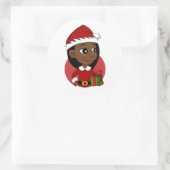 クリスマスの女の子の漫画クラシックラウンドステッカー ラウンドシール (バッグ)