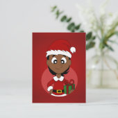 クリスマスの女の子の漫画 シーズンポストカード (スタンド正面)