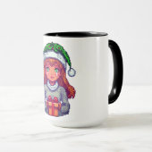 クリスマスの女の子ピクセラルト マグカップ (正面右)