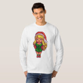 クリスマスの女の子Tシャツ Tシャツ (正面フル)