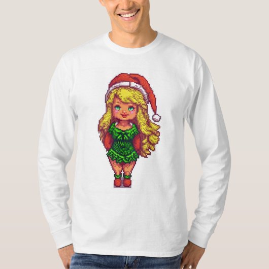 クリスマスの女の子Tシャツ Tシャツ (正面)