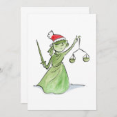 クリスマスの女性の自由 招待状 (正面/裏面)