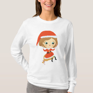 クリスマスの女性のPJ Tシャツ