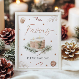 クリスマスの好意のテーブル記号 ポスター