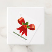 クリスマスの好意ギフトラベルラベルホリデーレッドボウ フェイバータグ (インサイチュ)