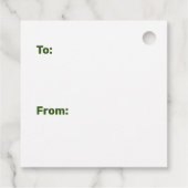 クリスマスの好意ギフトラベルラベルホリデーレッドボウ フェイバータグ (裏面)