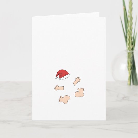 クリスマスの妊娠のある小さいサンタのお母さん シーズンカード (正面)