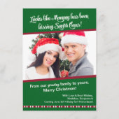 クリスマスの妊娠の写真の発表カードお母さん メニュー (正面)