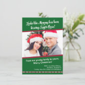 クリスマスの妊娠の写真の発表カードお母さん メニュー (スタンド正面)