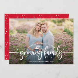 クリスマスの妊娠写真 案内状