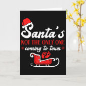 クリスマスの妊娠発表 サンタの カード (黄色い花)